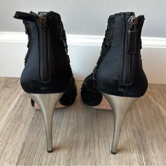 BCBMAXAZRIA 10 Deedie Lace Mesh Peep Toe Booties Stilettos - Picture 5 of 8
